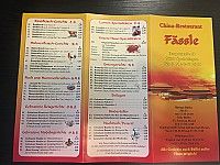 Restaurant Fässle menu