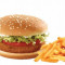 Paneer Cheese Burst Burger+ French Fries+Ice Lemon Tea