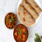 Kadhai Chicken, Bhindi, Paratha Thali