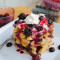 Mixed Berries Cream Caramel Waffle {Half}