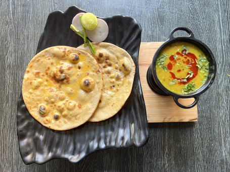 Dal Tadka With 2 Tandoori Roti Combo Serves 1]