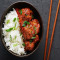 Schezwan Rice With Chicken Manchurian