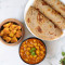 Chole, Aloo Gobhi, Paratha Thali