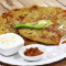 2 Aloo Paratha Pickle Butter Curd