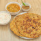 2 Onion Paratha Curd Pickle Chole