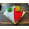 Strawberry Heart Shape Cake (Eggless)