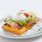 Niú Yóu Guǒ Róng Yān Ròu Shuǐ Zhǔ Dàn Wō Fū Avocado Bacon And Poach Egg Waffle Tartine