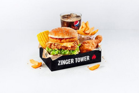 Zinger Tower Box Måltid Med 1 St Kyckling