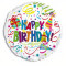 18 Happy Birthday Party Hat Horn Balloon (1Ct)