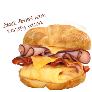 Dubbel Croissan'wich Med Skinka Bacon