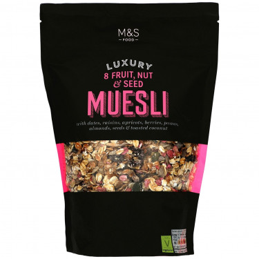 M S Food 8 Frukt, Nötfrö Lyxmüsli