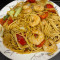 P13:Stir Fried Noodle With Vegetables Prawns