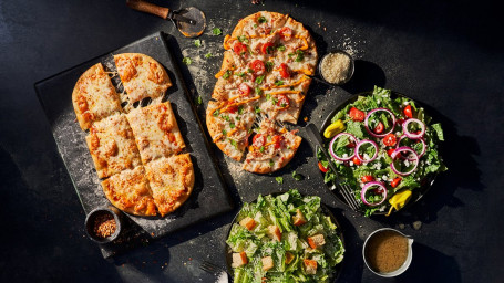 2 Flatbread Pizza Family Feast With Vanilla Cinnamon Rolls