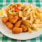 Whole Tail Of Breaded Scampi (10) And Chips