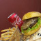 Combo 1: 1 Cheese Burguer Batata 120G Coca-Cola Lata 350Ml