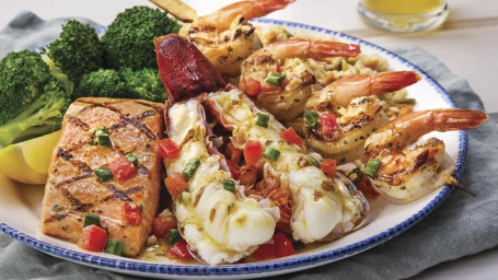 Grilled Lobster, Shrimp Salmon