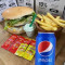 Combo Xis Salada+Fritas+Refri Pepsi Lata 350Ml